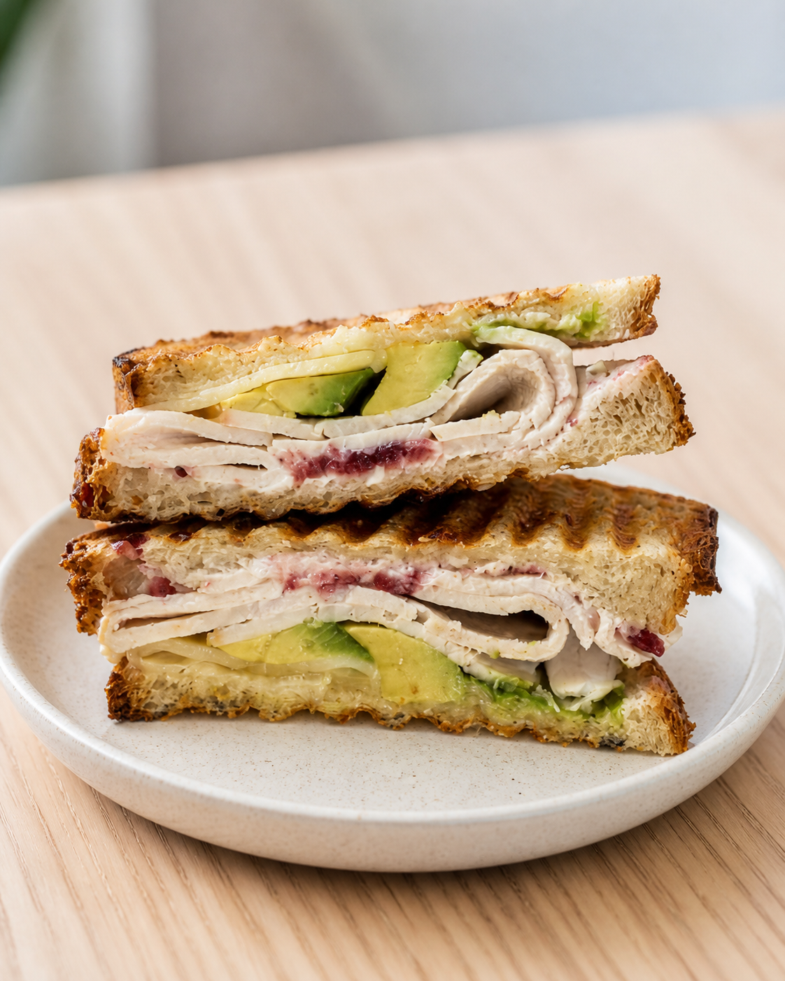 Turkey avocado cranberry sandwich